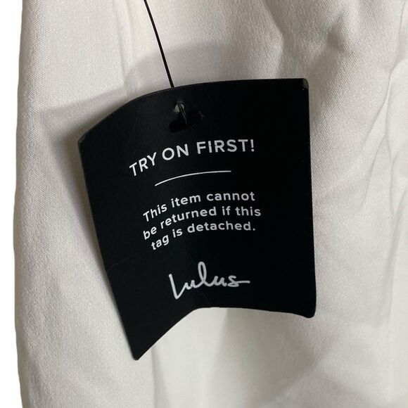 Lulus Mini Dress Womens M White Strapless Bodycon Ruched Sexy Festive Occasion - Picture 13 of 14